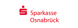 Rotes Sparkasse-Logo mit Text "Sparkasse Osnabrück" auf weißem Hintergrund.
