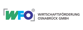 Logo der Wirtschaftsförderung Osnabrück GmbH mit buntem WFO-Schriftzug.